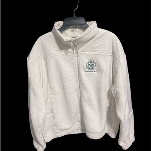 Under Armour Cream Teddy Jacket with Logo